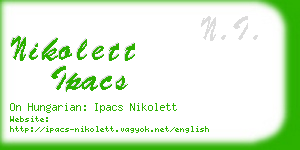 nikolett ipacs business card